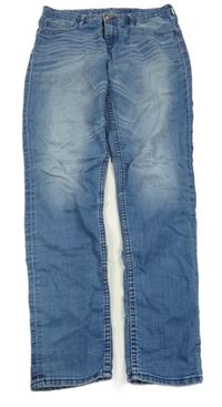 Modré teplákové super skinny fit rifle H&M