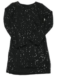 Černé flitrové šaty Zeeman