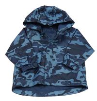 Modrá army šusťáková jarní bunda s kapucí Mothercare