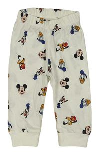 Bílé pyžamové kalhoty s Mickeym a přáteli H&M