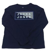 Tmavomodré triko s logem Jack & Jones