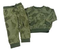 2 set - Khaki mikina s dinosaury + tepláky George