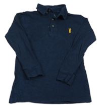 Tmavomodré polo triko Next