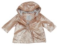 Světlerůžová lesklá jarní bunda s kapucí Primark