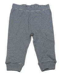 Černo-bílé pruhované lehké tepláky Topomini