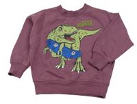 Vínová mikina s dinem Peacocks