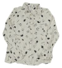 Bílá halenka s kočkami C&A