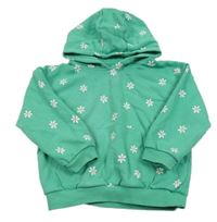 Zelená květovaná mikina s kapucí George