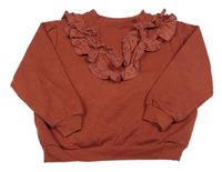 Mahagonová mikina s volánky H&M