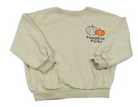 Světlebéžová mikina s nápisy a dýní George