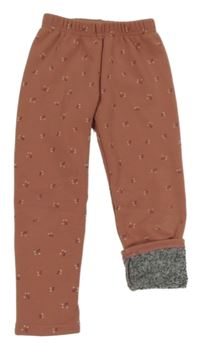 Starorůžové thermo vzorované legíny Topolino