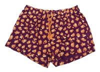 Fuchsiovo-oranžové vzorované kraťasy Pepperts
