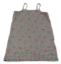 Černo-šedé kostkované úpletové šaty se srdíčky George