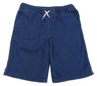 Tmavomodré teplákové riflové kraťasy Y.F.K.