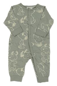 Khaki vzorovaný overal se Snoopym H&M