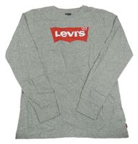 Šedé melírované triko s logem Levi´s