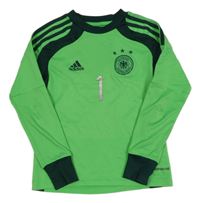 Zelené fotbalové funkční triko s logem - Deutschland Adidas