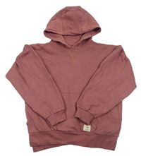 Starorůžová mikina s kapucí zn. Nutmeg