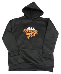 Černá mikina s kapucí - Stranger Things 