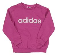 Růžová mikina s logem Adidas