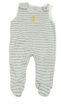 Bílo-zelené pruhované dupačky s kachnou Matalan