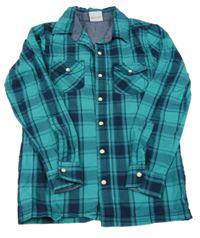 Světlemodro-tmavomodrá kostkovaná košile Yigga