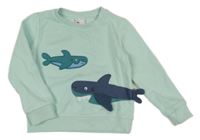 Světlemodrá mikina se žraloky Pocopiano