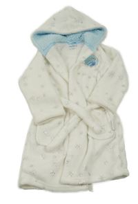 Bílý plyšový župan s vločkami a Elsou a kapucí M&S
