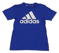 Tmavomodré tričko s logem Adidas
