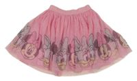 Růžová tylová sukně s Minnie a Daisy Disney