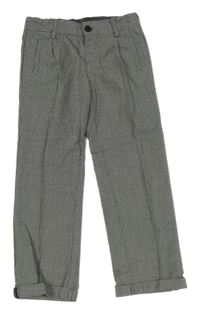 Černo-bílé vzorované chino kalhoty M&S