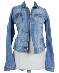Dámská světlemodrá riflová crop bunda H&M