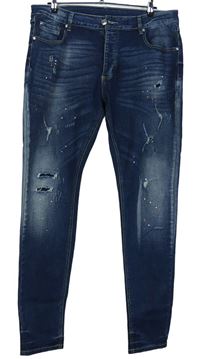 Pánské tmavomodré skinny rifle s prošoupáním Kings will dream vel. 36