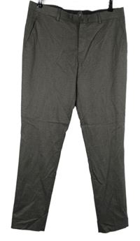 Pánské hnědo-modré vzorované kalhoty River Island vel. 32/32