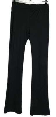 Nové - Dámské černé žebrované zvonové kalhoty H&M