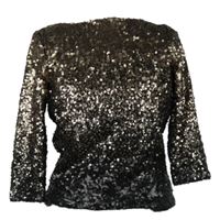 Dámsé černo-hnědé flitrové petite triko Precis 