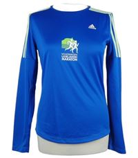 Dámské safírové sportovní funkční triko s logem Adidas 