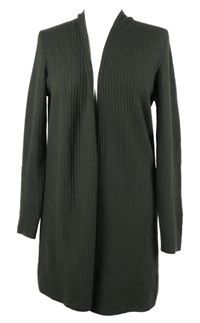 Dámský khaki vzorovaný svetrový cardigán Zero 