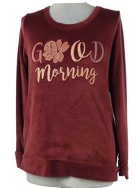 Dámské karmínové plyšové triko s nápisem Esmara 