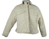 Dámská béžová šusťáková prošívaná zateplená crop bunda Amisu