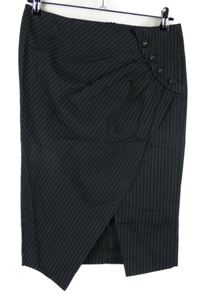 Dámská černá proužkovaná pouzdrová sukně River Island 