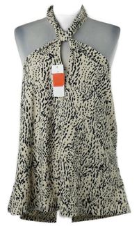 Nové - Dámský černo-béžový vzorovaný strukturovaný top George 