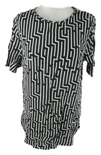 Dámská černo-bílá vzorovaná halenka H&M