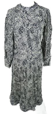 Dámské černo-bílé vzorované midi šaty Topshop 