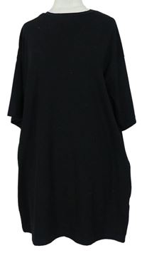Dámská černá tričková tunika s potiskem křídel Shein 