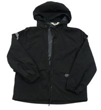 Černá šusťáková nepromokavá bunda s kapucí H&M