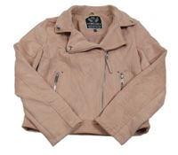 Světlerůžová semišová bundaC&A