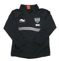 Černá sportovní mikina s nášivkami 