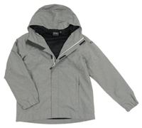 Světlešedá šusťáková jarní bunda skapucí Icepeak