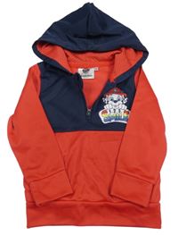 Tmavomodro-červená sportovní mikina s PAw Patrol a kapucí Nickelodeon